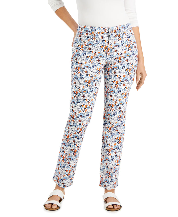 Charter Club Lexington Geo-Print Straight-Leg Jeans