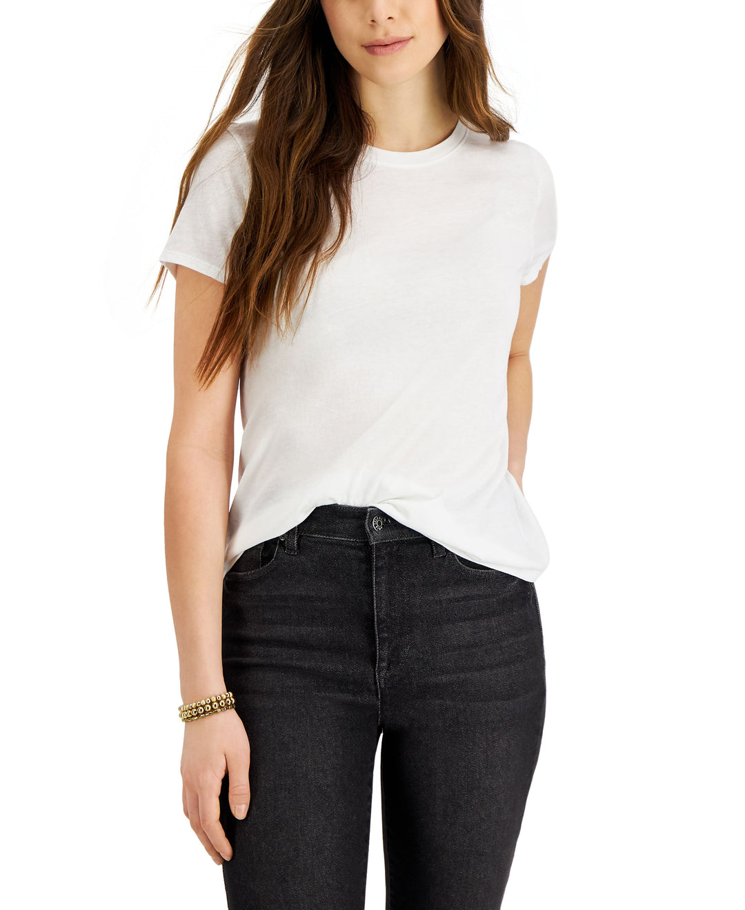 Style & Co Solid Burnout T-Shirt