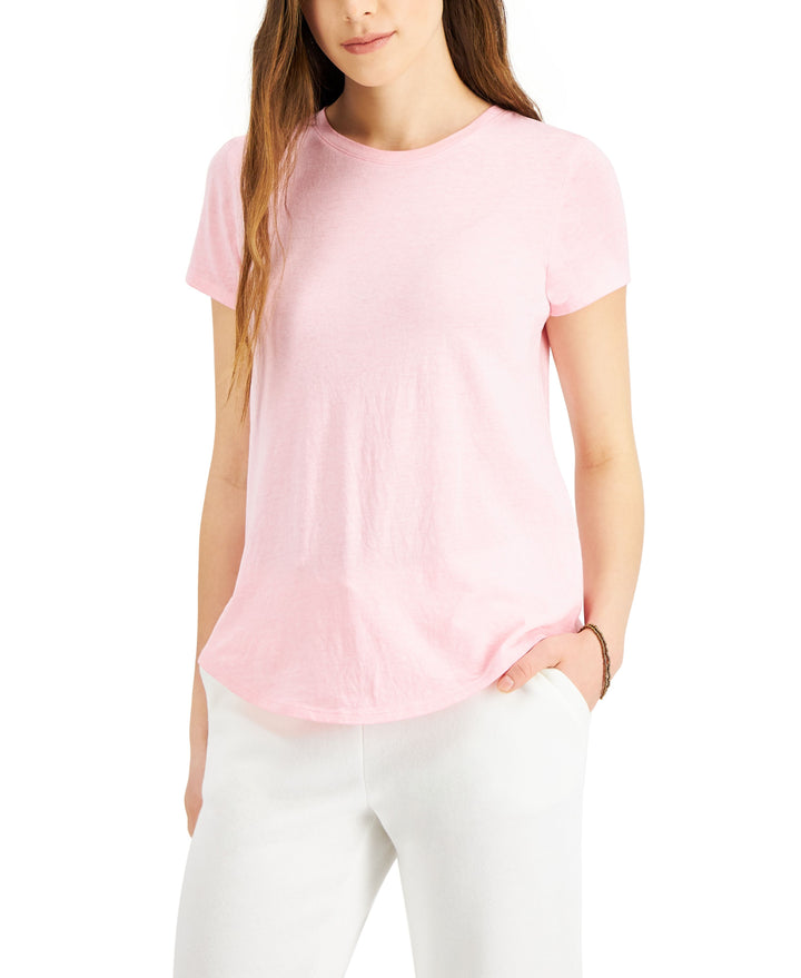 Style & Co Solid Burnout T-Shirt