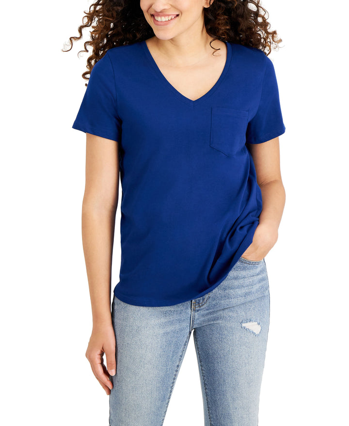 Style & Co Cotton V Neck T-Shirt