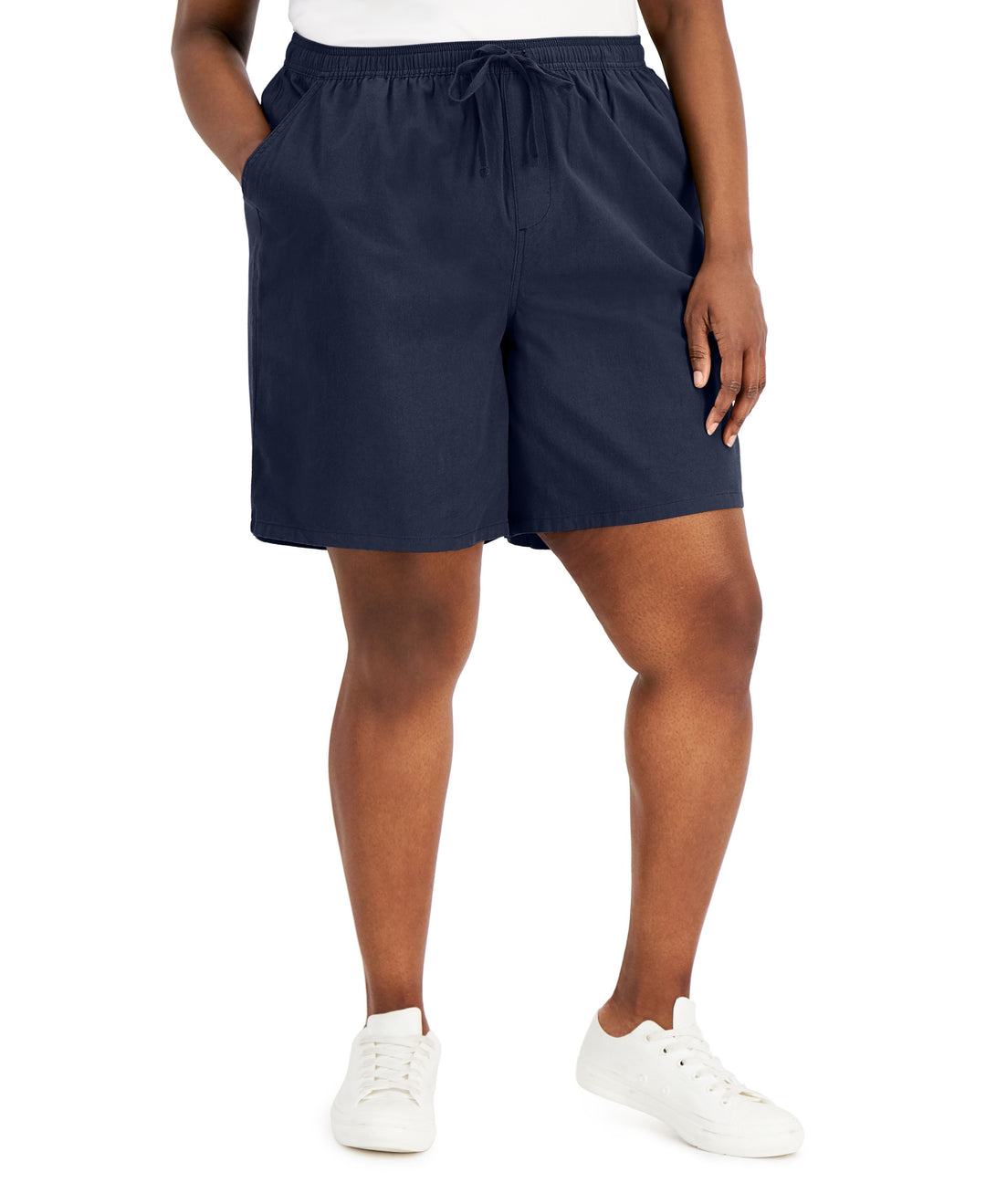 Karen Scott Plus Size Gemma Cotton Shorts