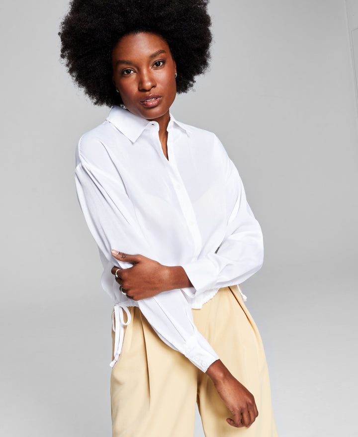 Now This Womens Cinch Waist Shirt