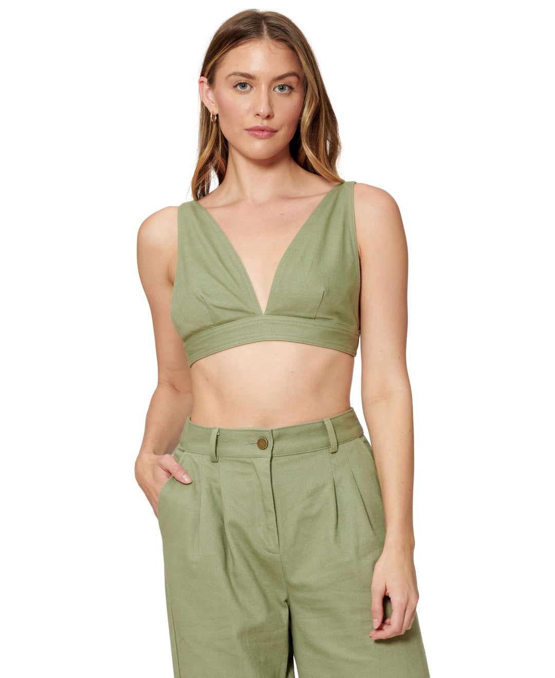 Sofia Richie X Bar III Denim Bralette Top