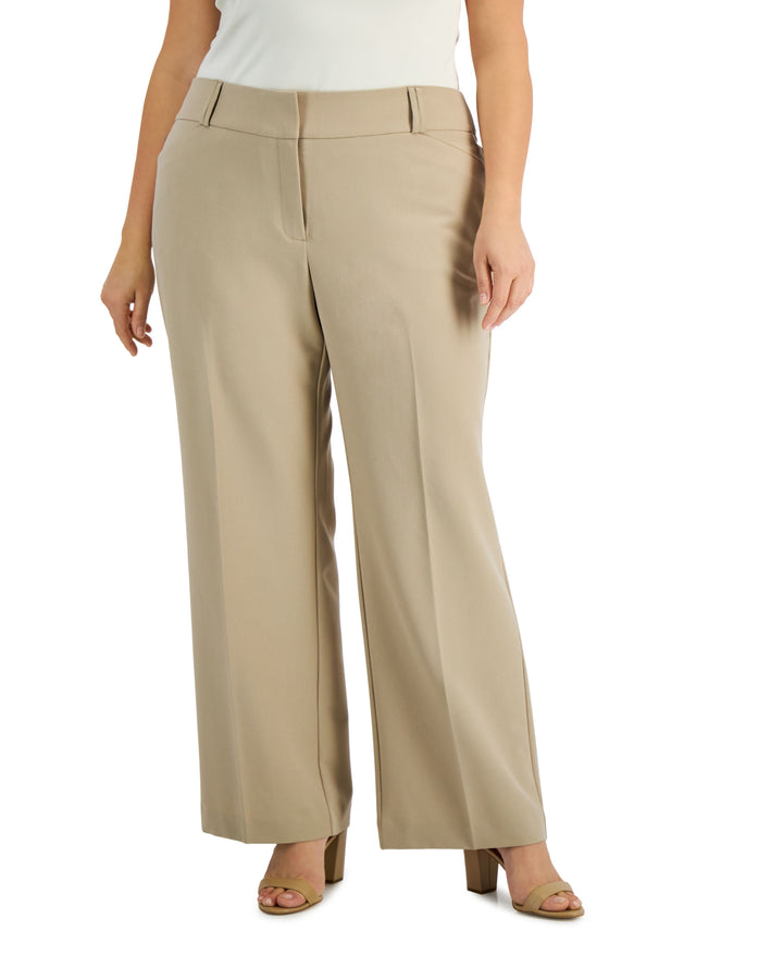 Plus & Petite Plus Size Curvy Bootcut Tummy-Control Pants,