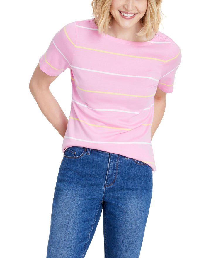 Charter Club Cotton Striped Top