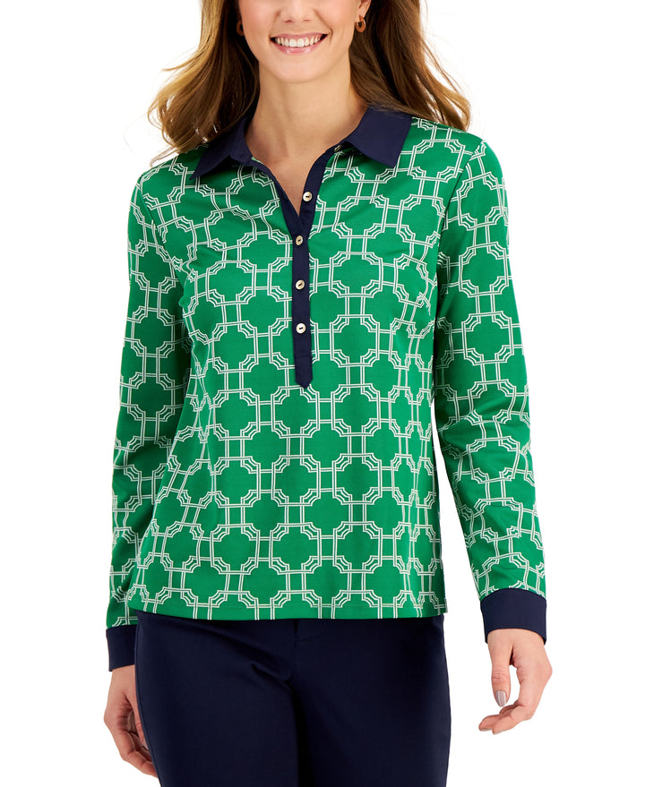 Charter Club Printed Polo Shirt