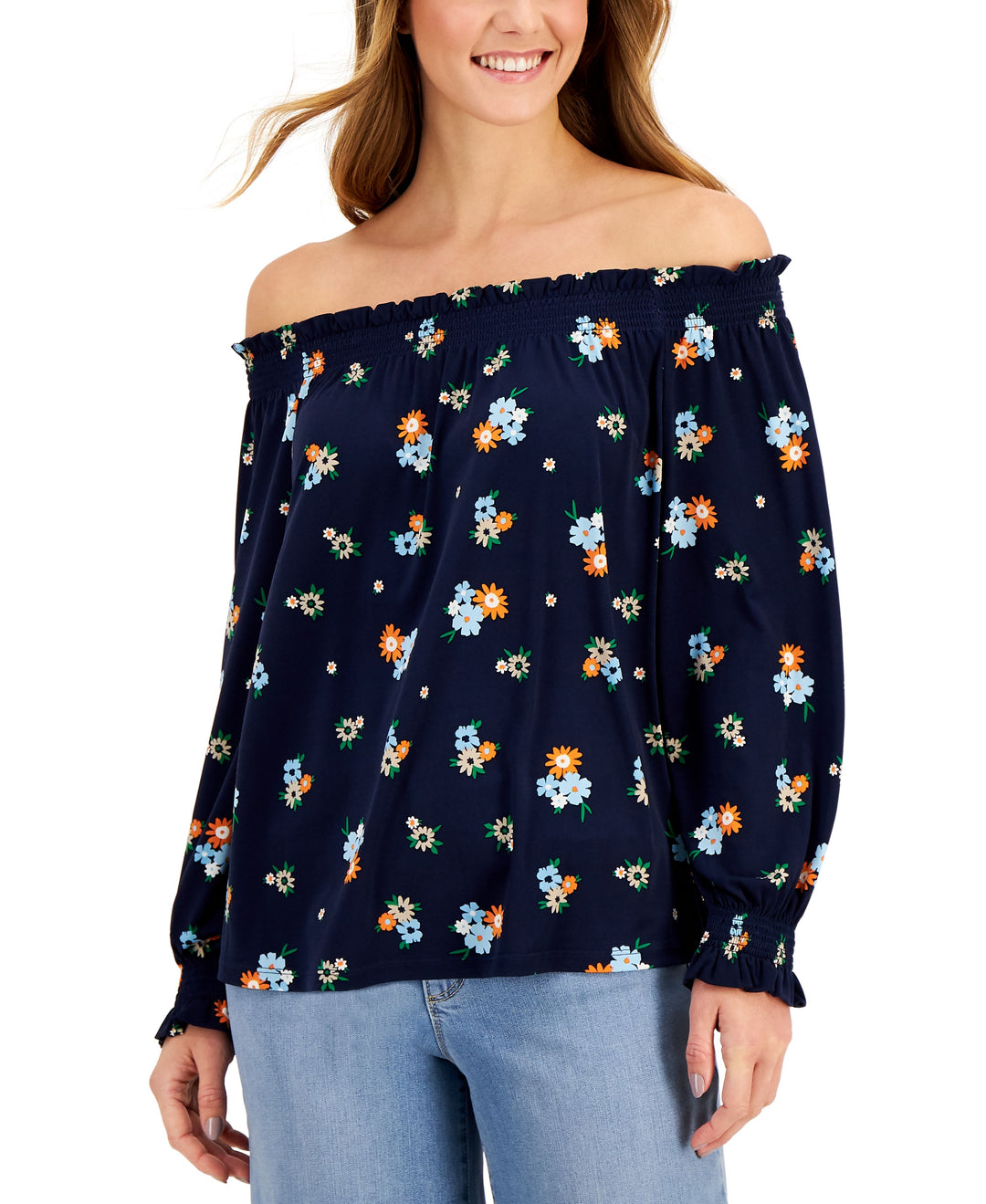 Charter Club Petite Off The Shoulder Top