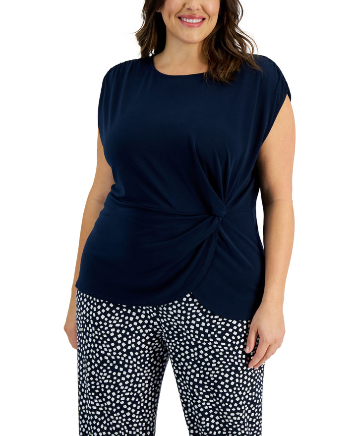 Alfani Plus Size Twisted Top