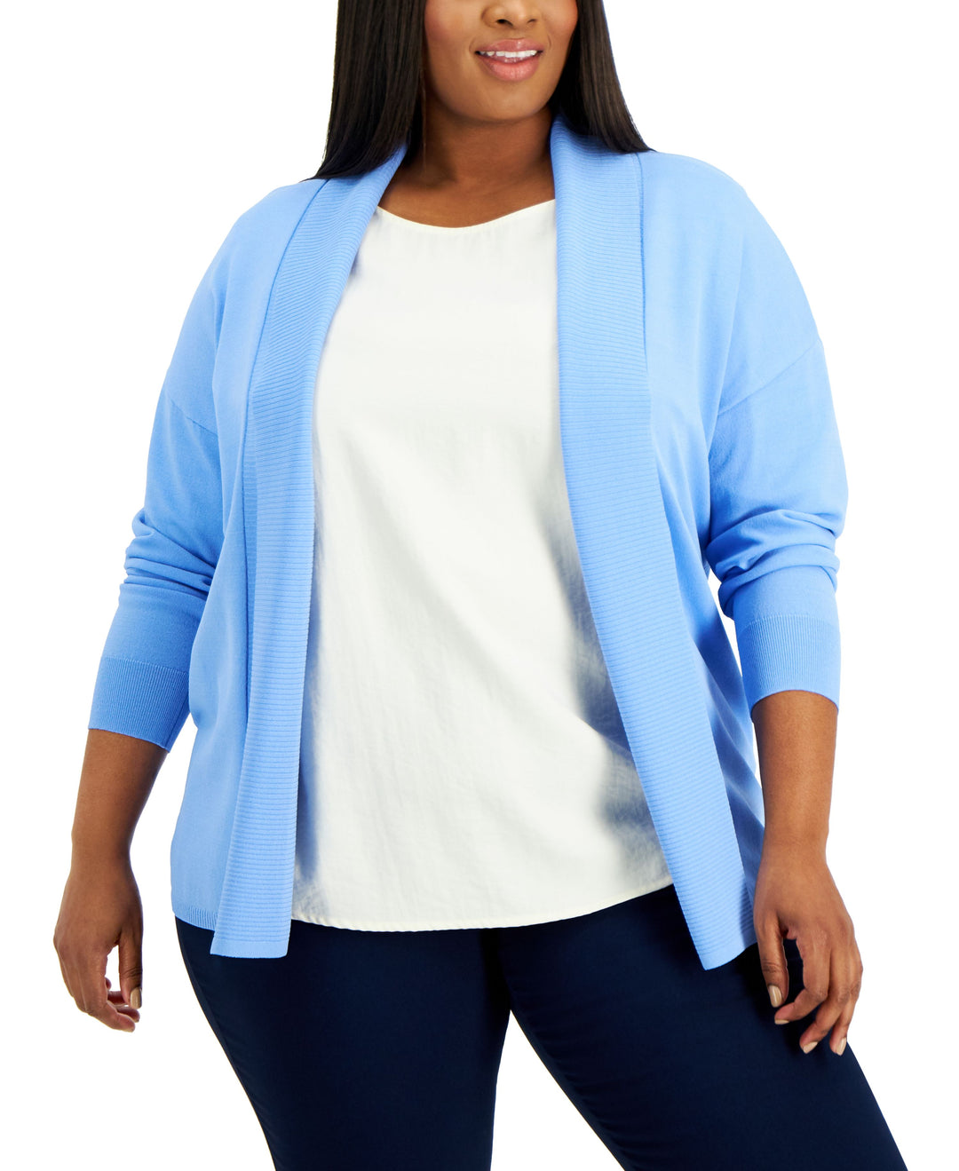 Alfani Plus Size Open Front Cardigan