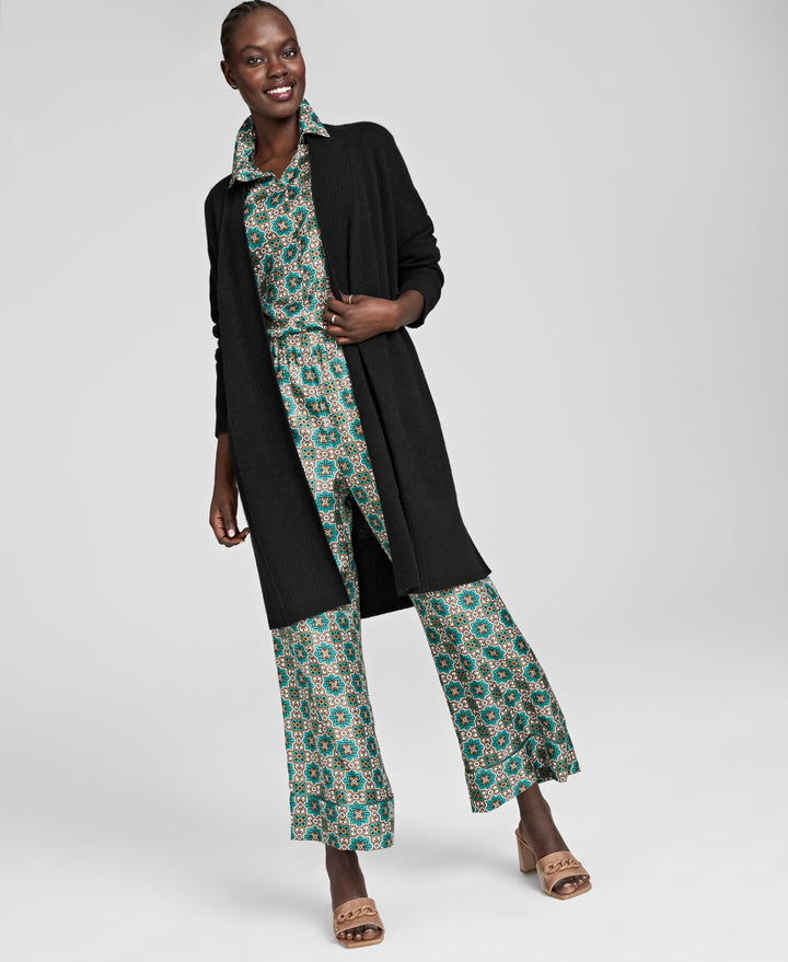 Charter Club Womens 100 Cashmere Mixed Stitch Sweater