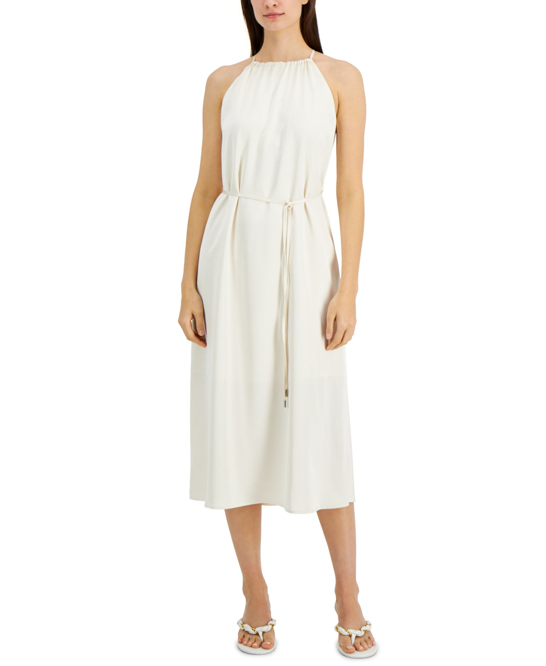 INC International Concepts Satin Crepe Halter Midi Dress USAFashion INC International Concepts Satin Crepe Halter Midi Dress USAFashion