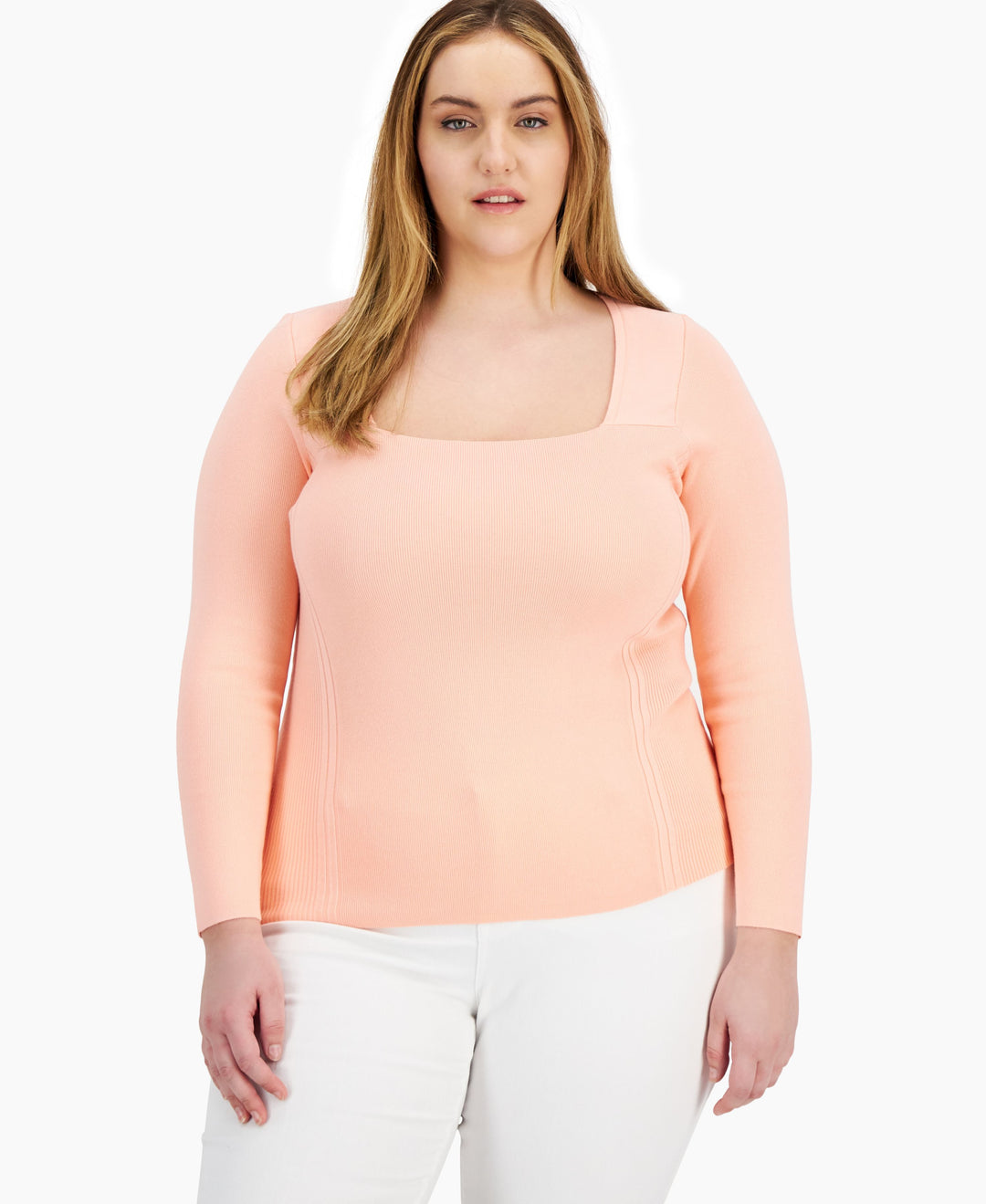 INC International Concepts Plus Size Square Neck Sweater