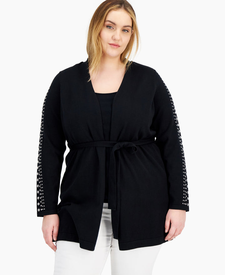 INC International Concepts Plus Size Studded Cardigan