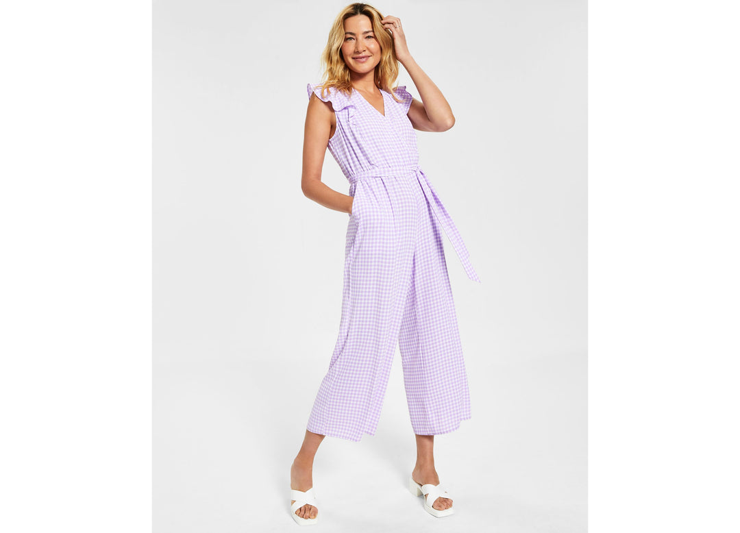 Charter Club Petite Gingham Jumpsuit