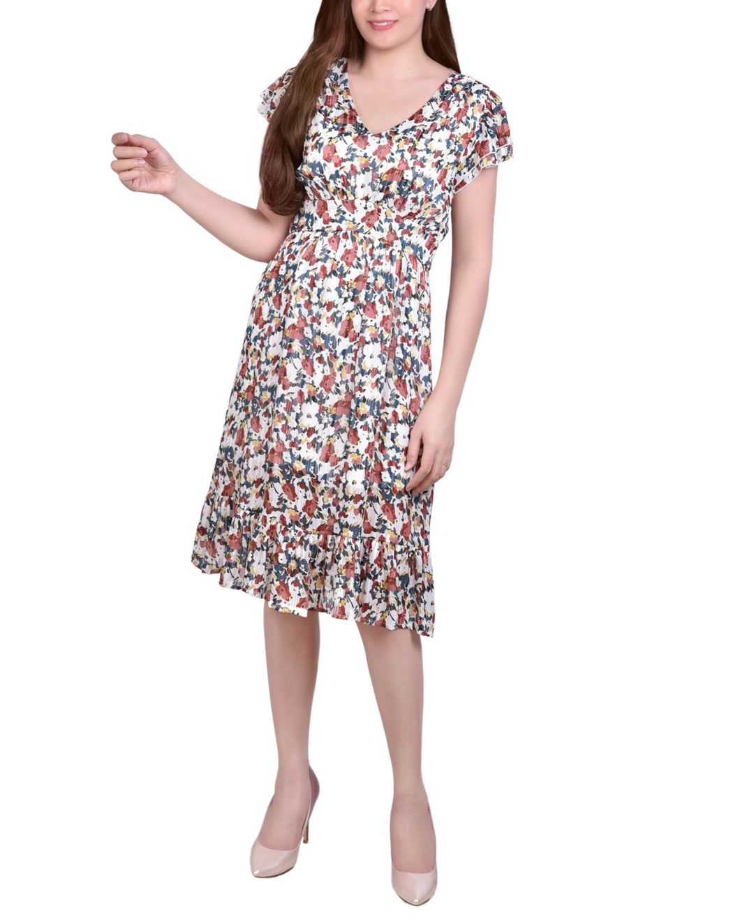 Petite Shadow Stripe Dress