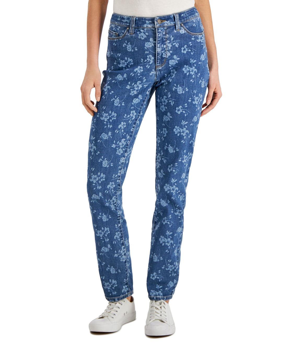 Charter Club Printed Straight Leg Jeans
