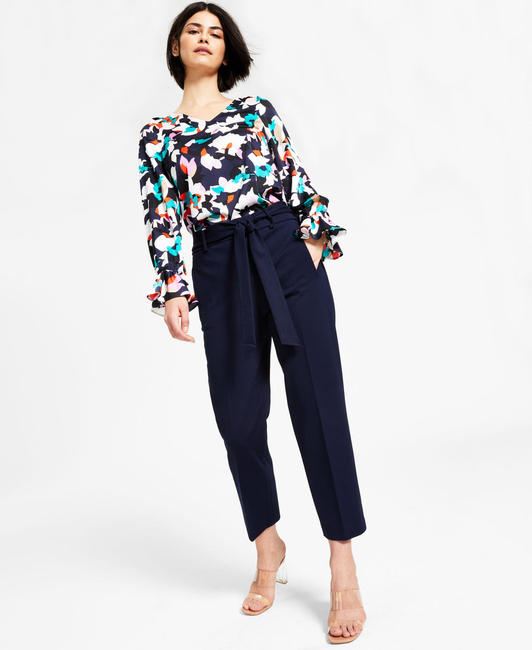 Women's Tie Front Capris Pants