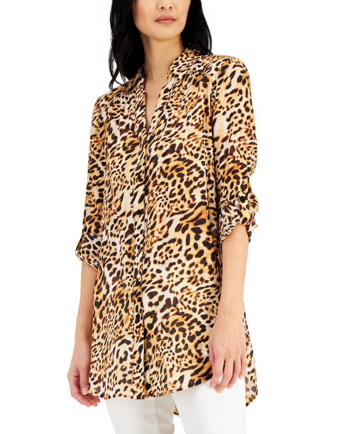 INC International Concepts Womens Animal Print Tunic
