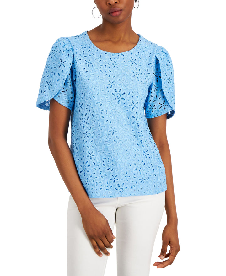 Charter Club Textured Tulip Sleeve Top