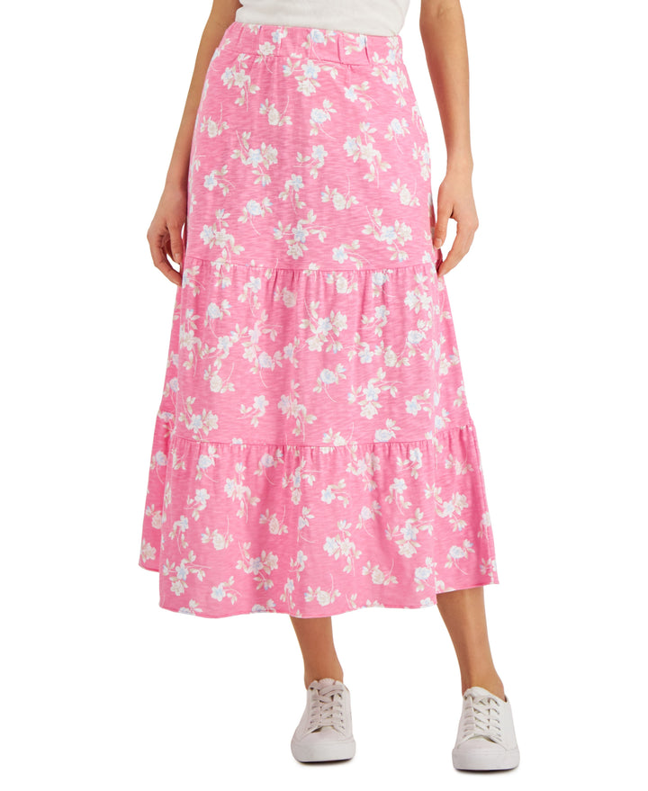 Charter Club Printed Tiered Skirt