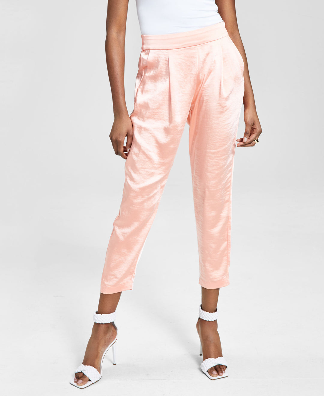 INC International Concepts High Rise Tapered Leg Ankle Pants