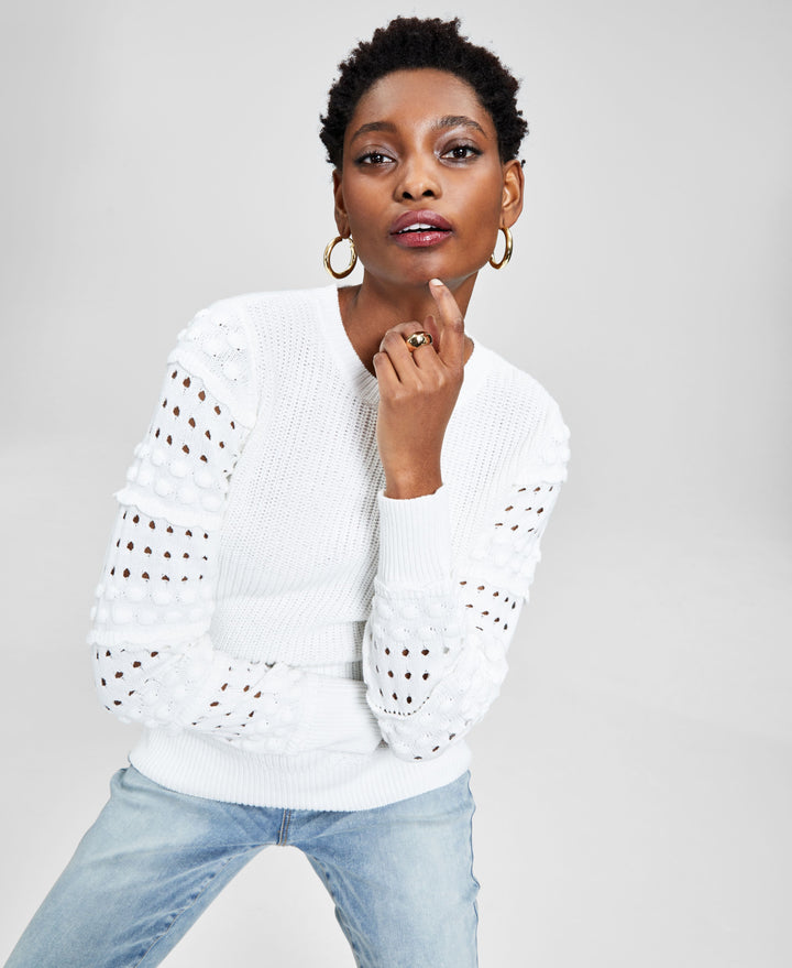 International Concepts Womens Mixed Knit Sweater