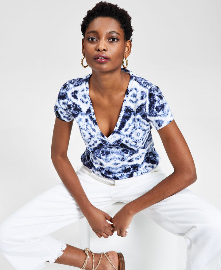 INC International Concepts Cotton V Neck T-Shirt