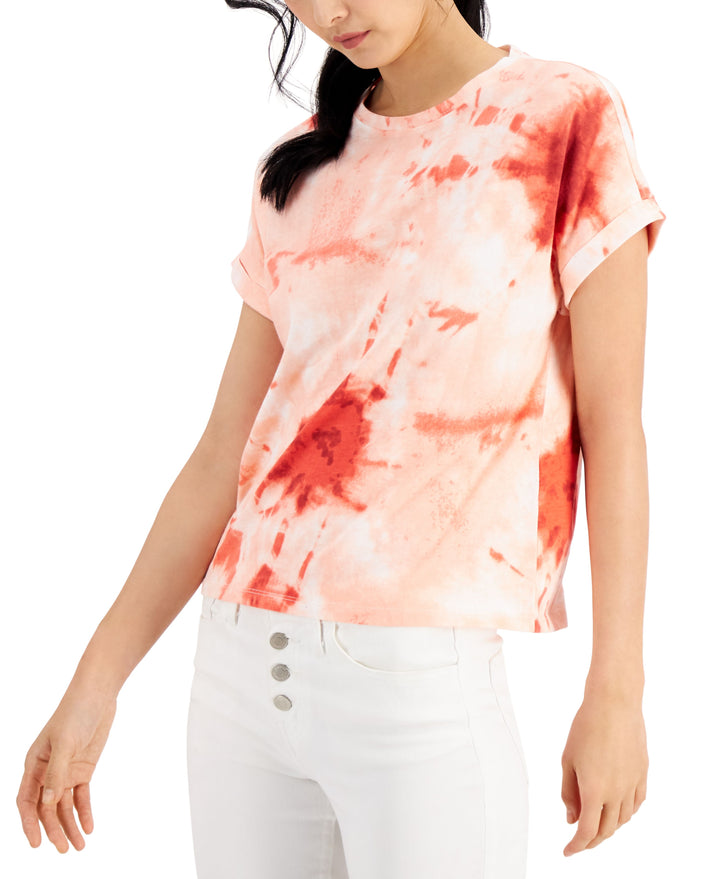 INC International Concepts Womens Cotton Tie Dyed T-Shirt