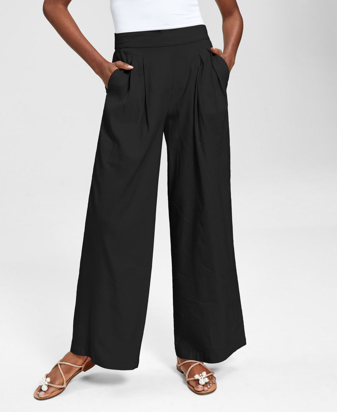 INC International Concepts Petite High Rise Wide Leg Pants