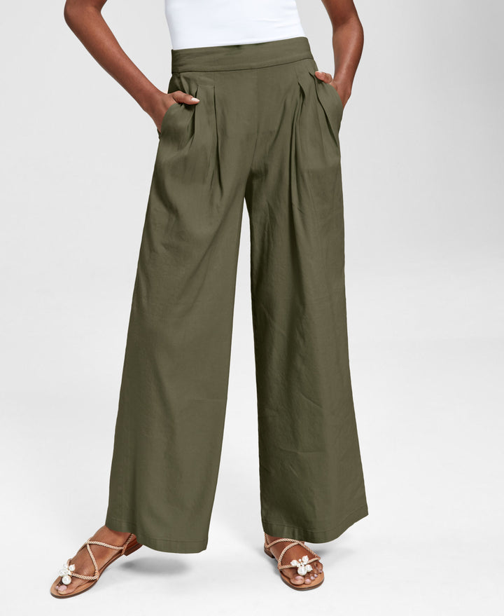INC International Concepts High Rise Pull On Wide Leg Pants