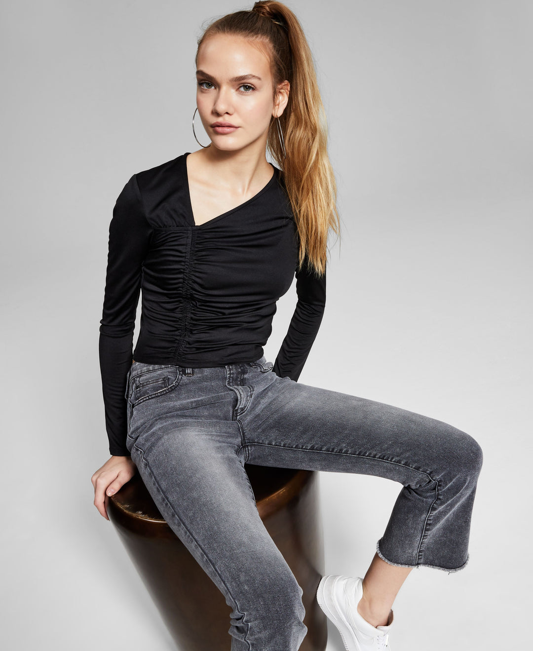 Now This Asymmetrical Ruched Top