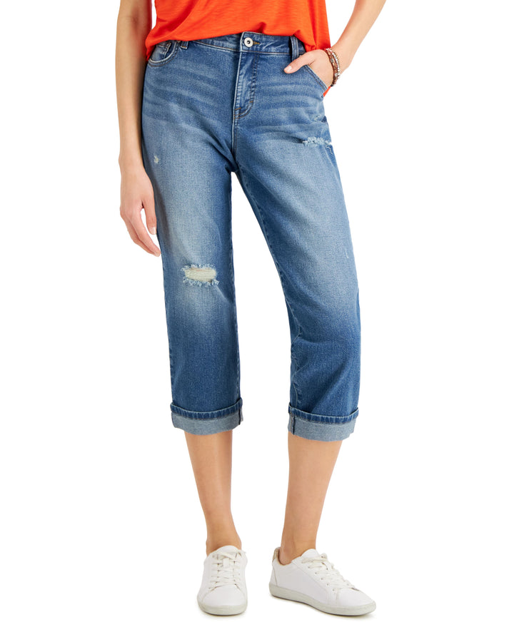 Style & Co Curvy Cuffed Capri Jeans