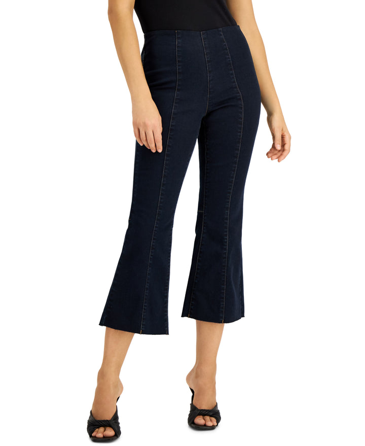 INC International Concepts Womens High Rise Crop Flare Pull On Jean
