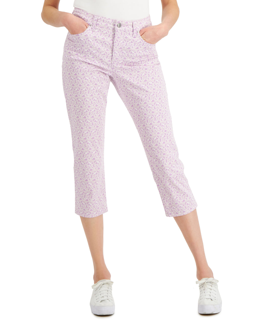 Charter Club Bristol Printed Skinny Capri Jeans