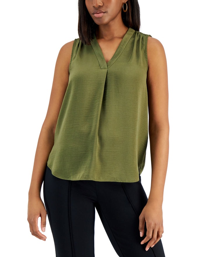 Women's Satin V-Neck Tank Top