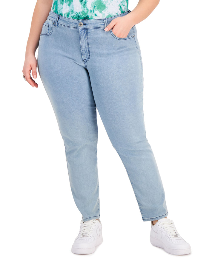 Plus Size High-Rise Straight Jeans