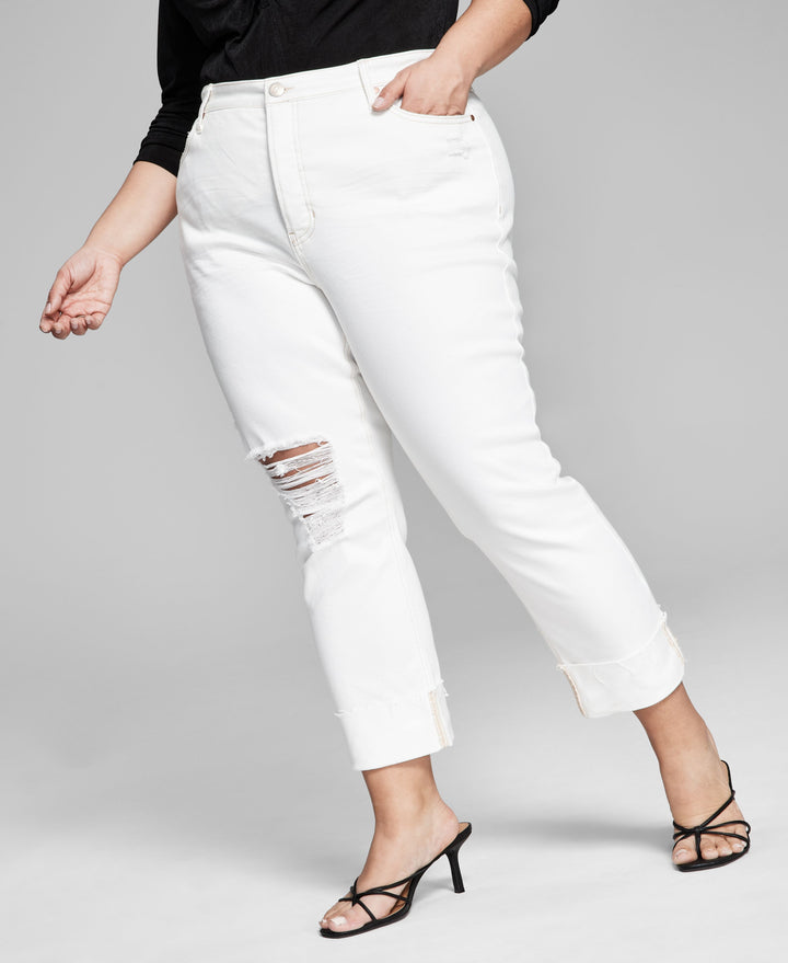 Now This Trendy Plus Size Vintage Straight Leg Jeans