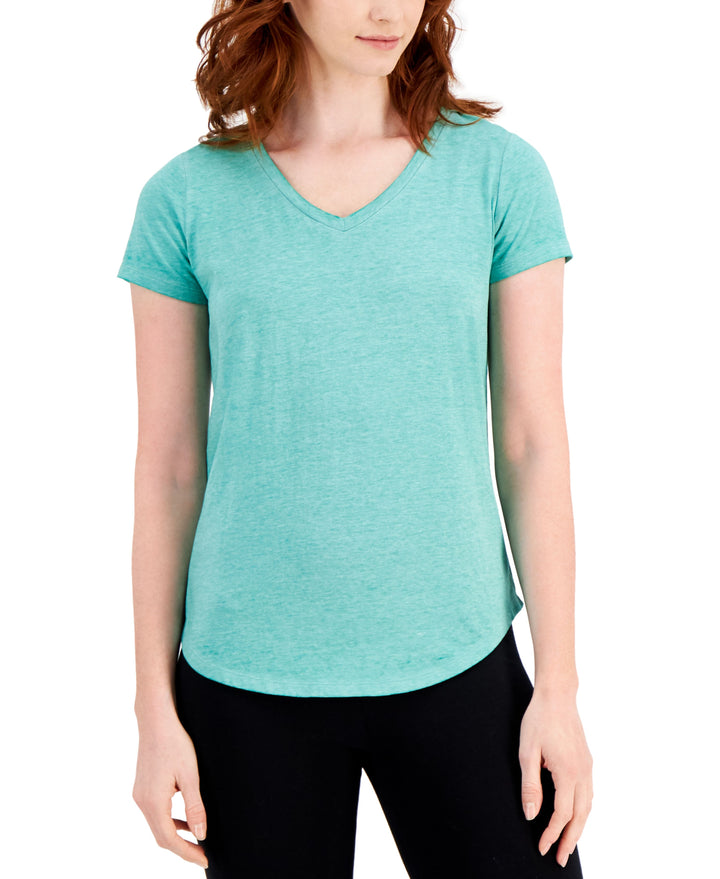 Style & Co Burnout V Neck T-Shirt