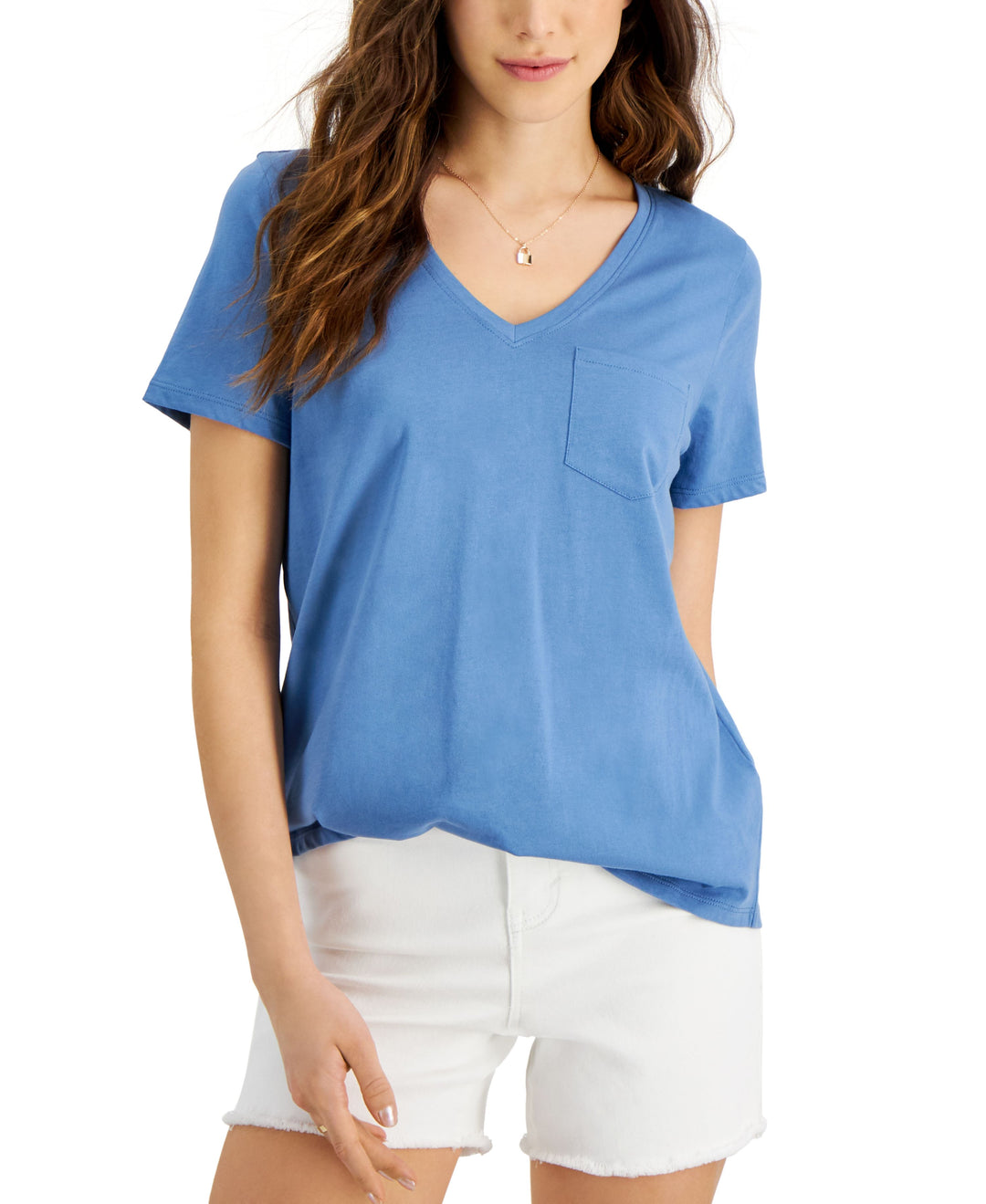 Style & Co Cotton V Neck T-Shirt