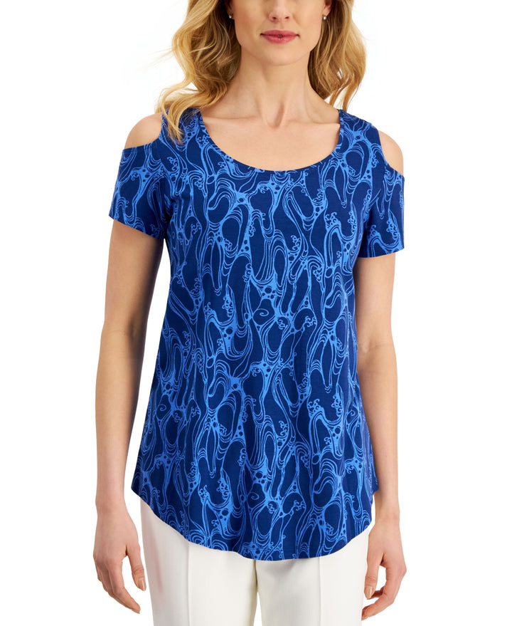 Petite Cold-Shoulder Top