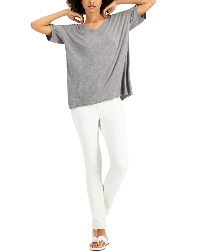 Style & Co Drapey V Neck Short Sleeve T-Shirt