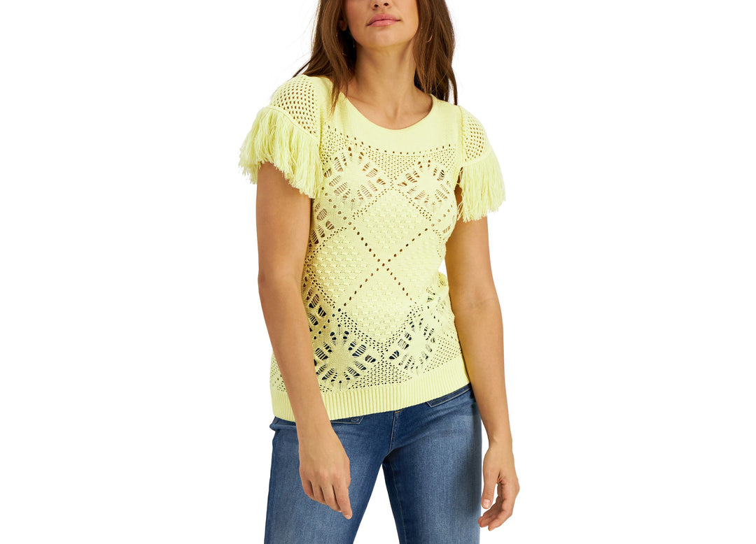 INC International Concepts Womens Open Knit Sweater