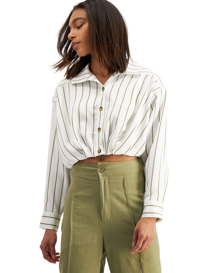 Now This Womens Cotton Cropped Shirt