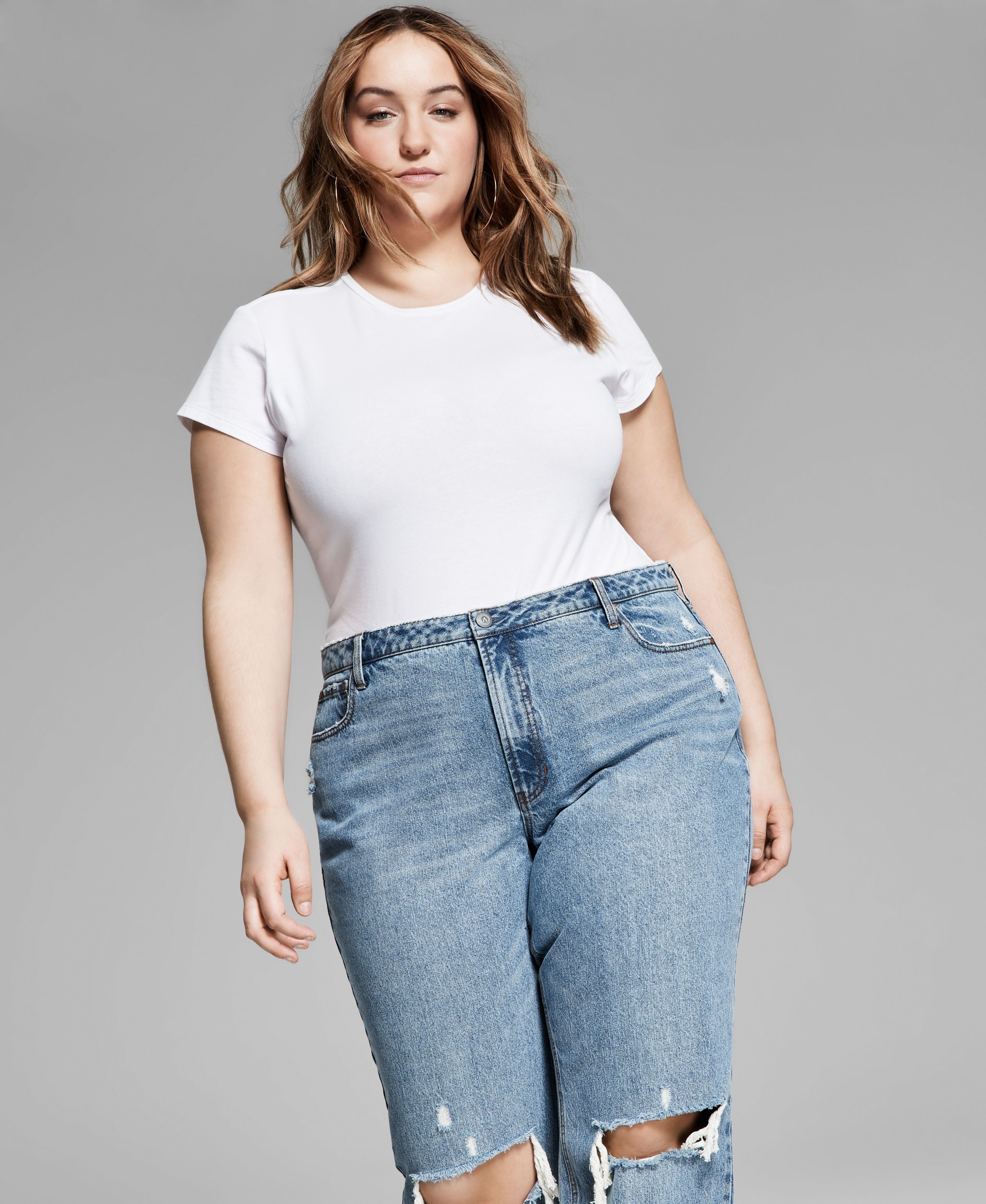 Now This Trendy Plus Size T-Shirt Bodysuit