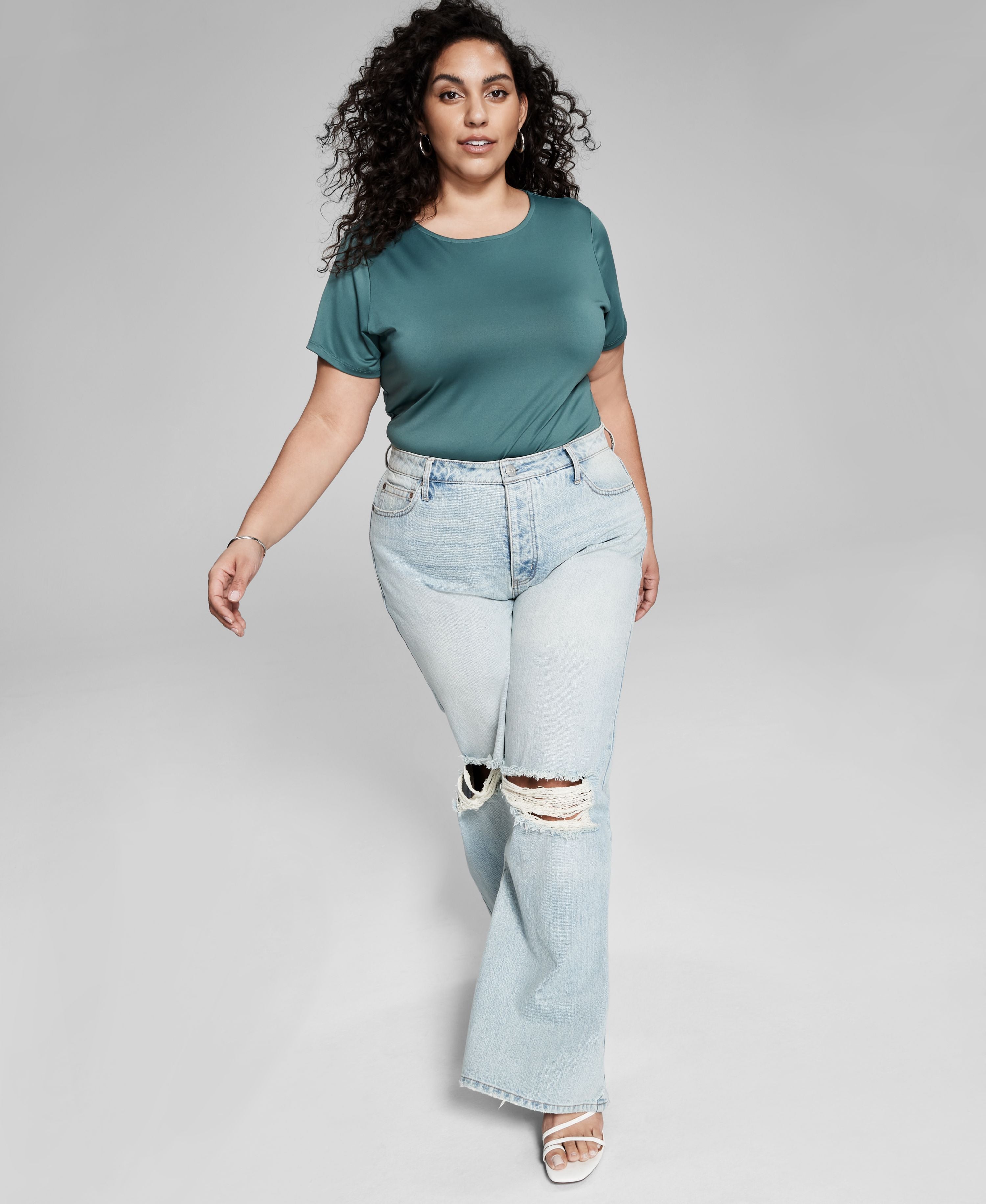 Now This Plus Size Crewneck Bodysuit