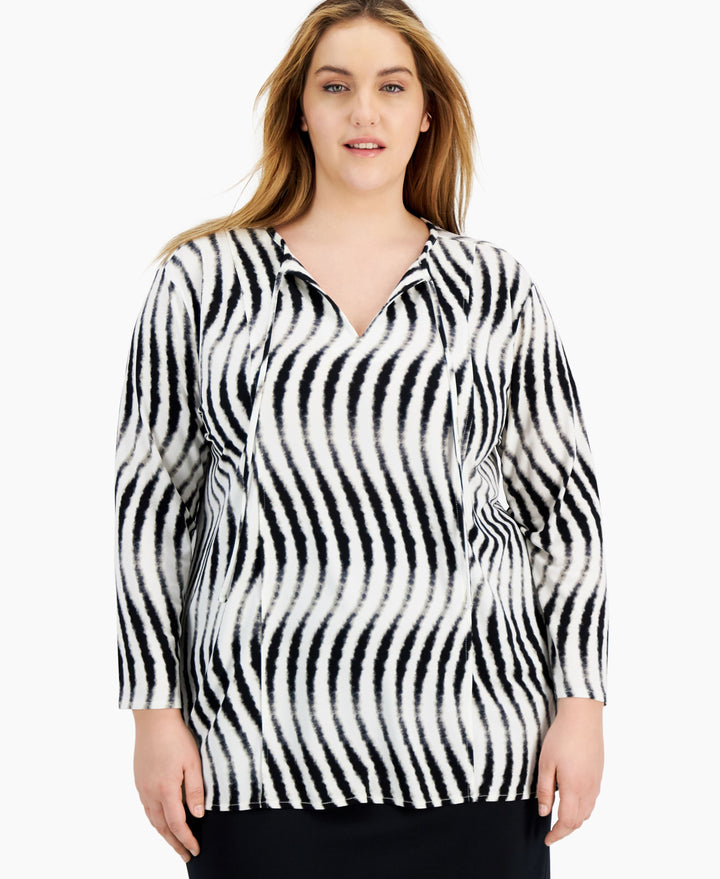 Alfani Plus Size Printed Tunic