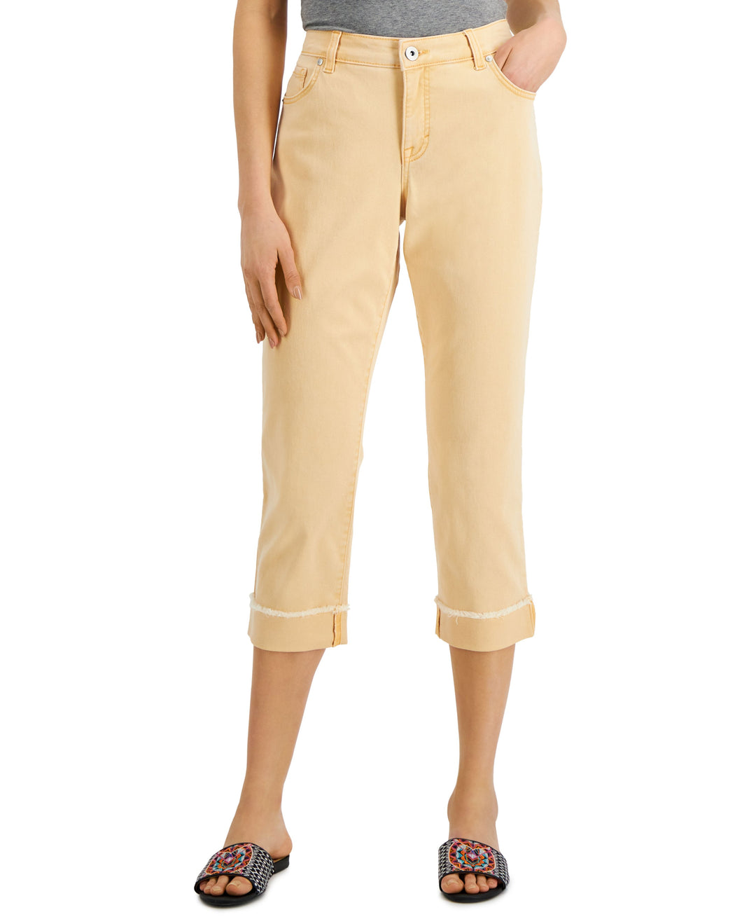 Style & Co Curvy Cuffed Capri Jeans