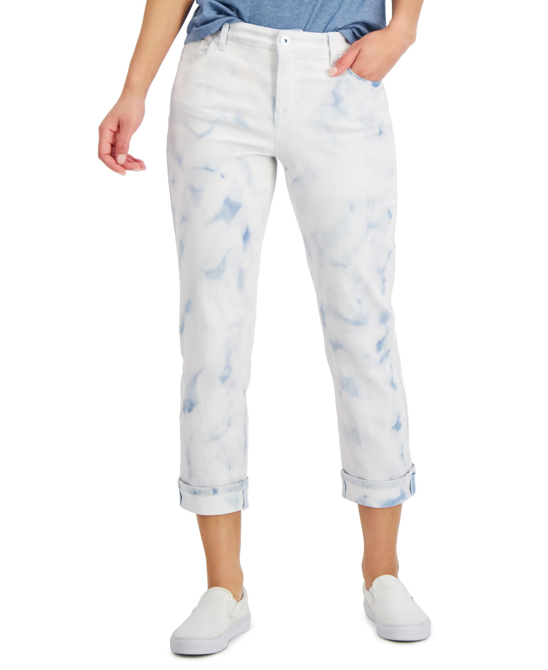 Style & Co Curvy Cuffed Capri Jeans