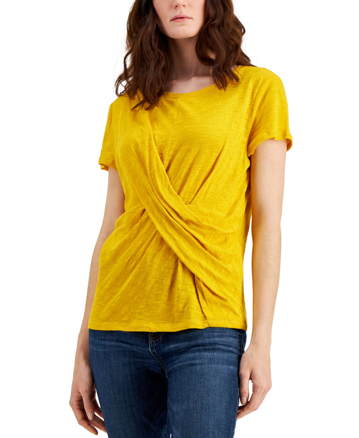 INC International Concepts Womens Twist Front T-Shirt