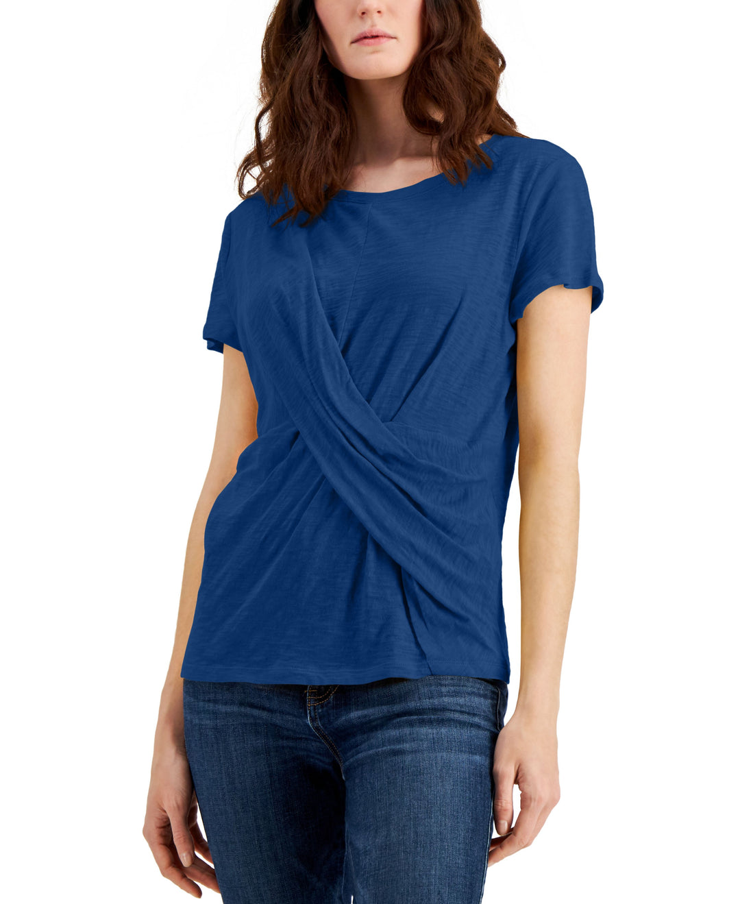 INC International Concepts Womens Twist Front T-Shirt